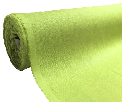 100% Pure Linen Fabric Flax Linen Lime Green