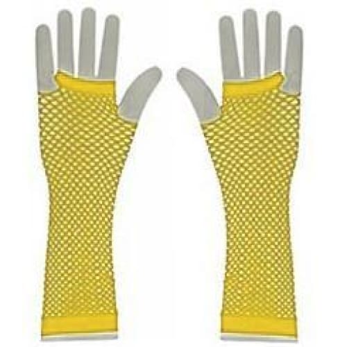 Neon UV Long Fishnet Gloves For Fancy Dress Hen Night Party Costumes Tutu - One Size Fits All - Image 11