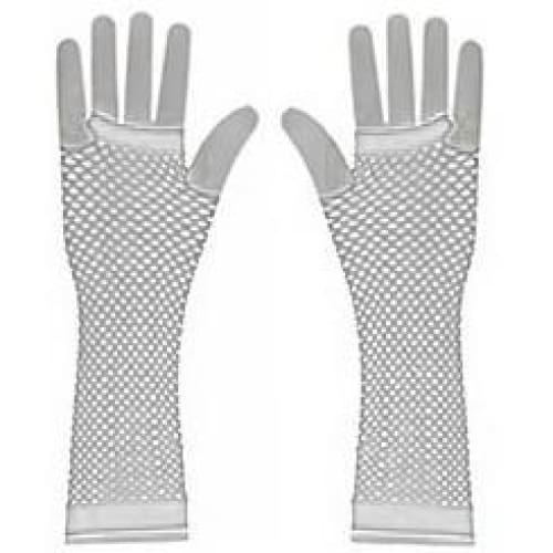 Neon UV Long Fishnet Gloves For Fancy Dress Hen Night Party Costumes Tutu - One Size Fits All - Image 3