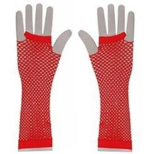 Neon UV Long Fishnet Gloves For Fancy Dress Hen Night Party Costumes Tutu - One Size Fits All - Image 4