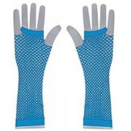 Neon UV Long Fishnet Gloves For Fancy Dress Hen Night Party Costumes Tutu - One Size Fits All - Image 8