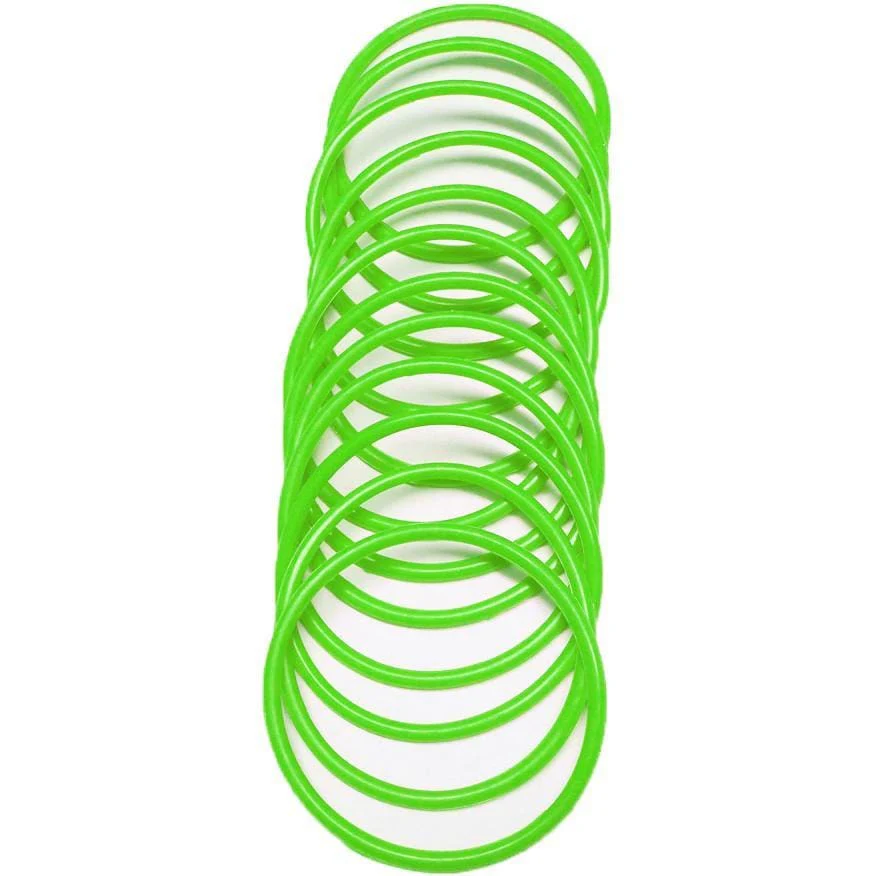 Neon UV Bright Gems Gummies Wristband Shag Jelly Band Bangle Bracelets - 12pcs in One Pack - Image 6