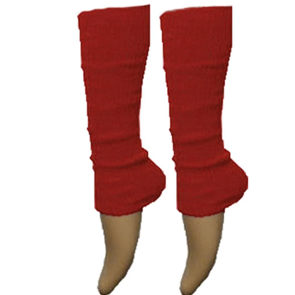 Ladies Girls Plain Solid Legwarmers For Tutu Hen Flo Fancy Dress Party - One Size Fits All - Image 4