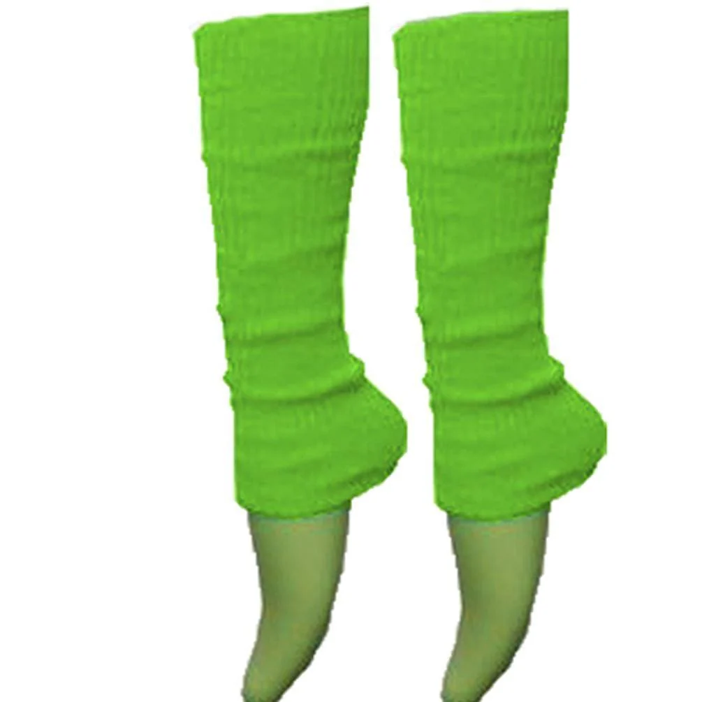 Ladies Girls Plain Solid Legwarmers For Tutu Hen Flo Fancy Dress Party - One Size Fits All - Image 6