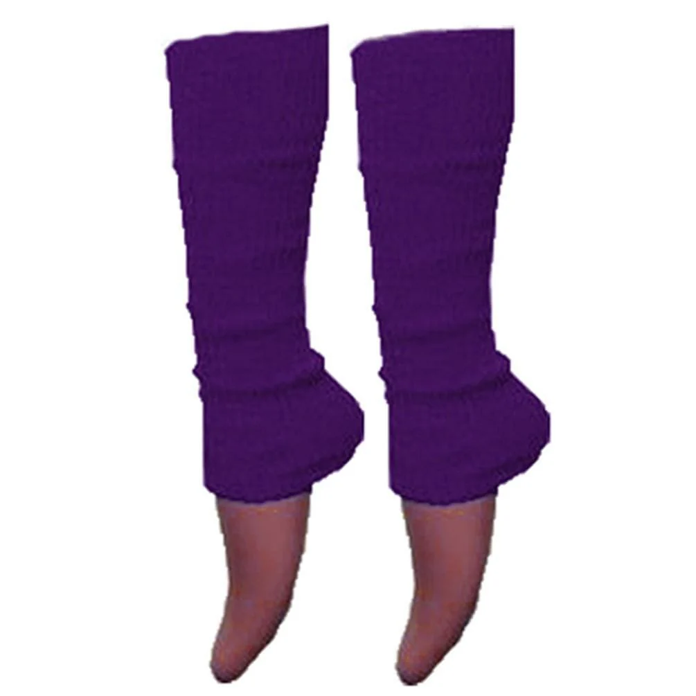 Ladies Girls Plain Solid Legwarmers For Tutu Hen Flo Fancy Dress Party - One Size Fits All - Image 7