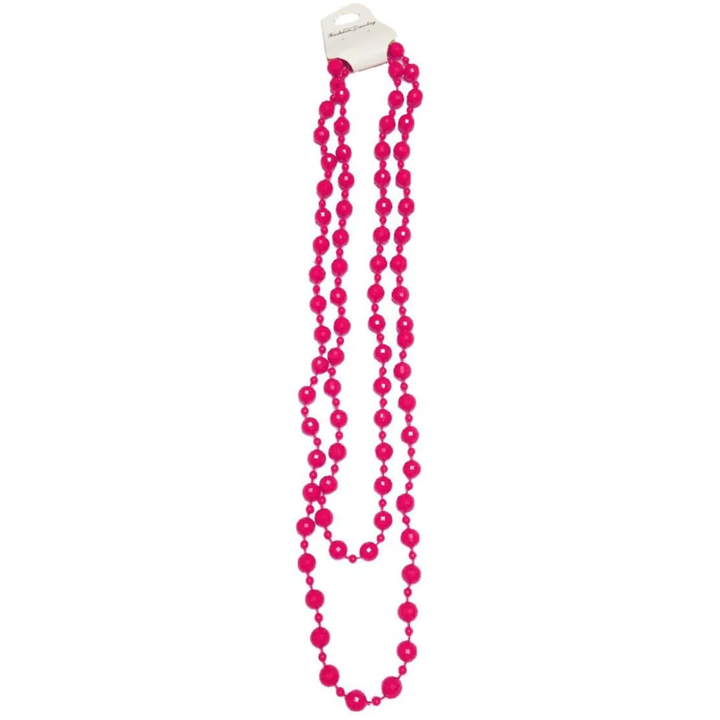 Neon UV Bright 48" Long Beads Beaded Necklaces For Tutu Fancy Dress Party Costumes - Image 5