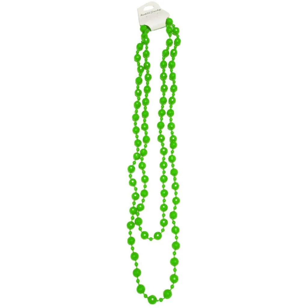 Neon UV Bright 48" Long Beads Beaded Necklaces For Tutu Fancy Dress Party Costumes - Image 6