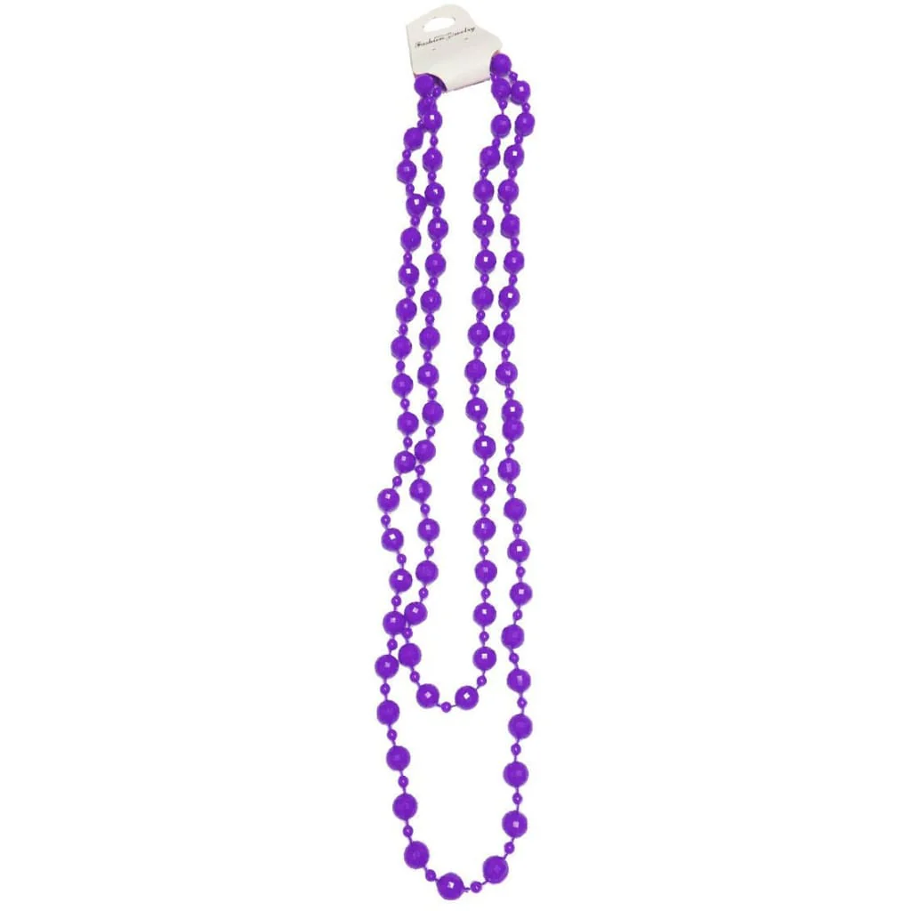 Neon UV Bright 48" Long Beads Beaded Necklaces For Tutu Fancy Dress Party Costumes - Image 7