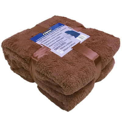 Teddy Blanket and Sherpa Throw Size 125cm x 150cm Ideal For Bed, Travel, Picnic & Pets - Image 9